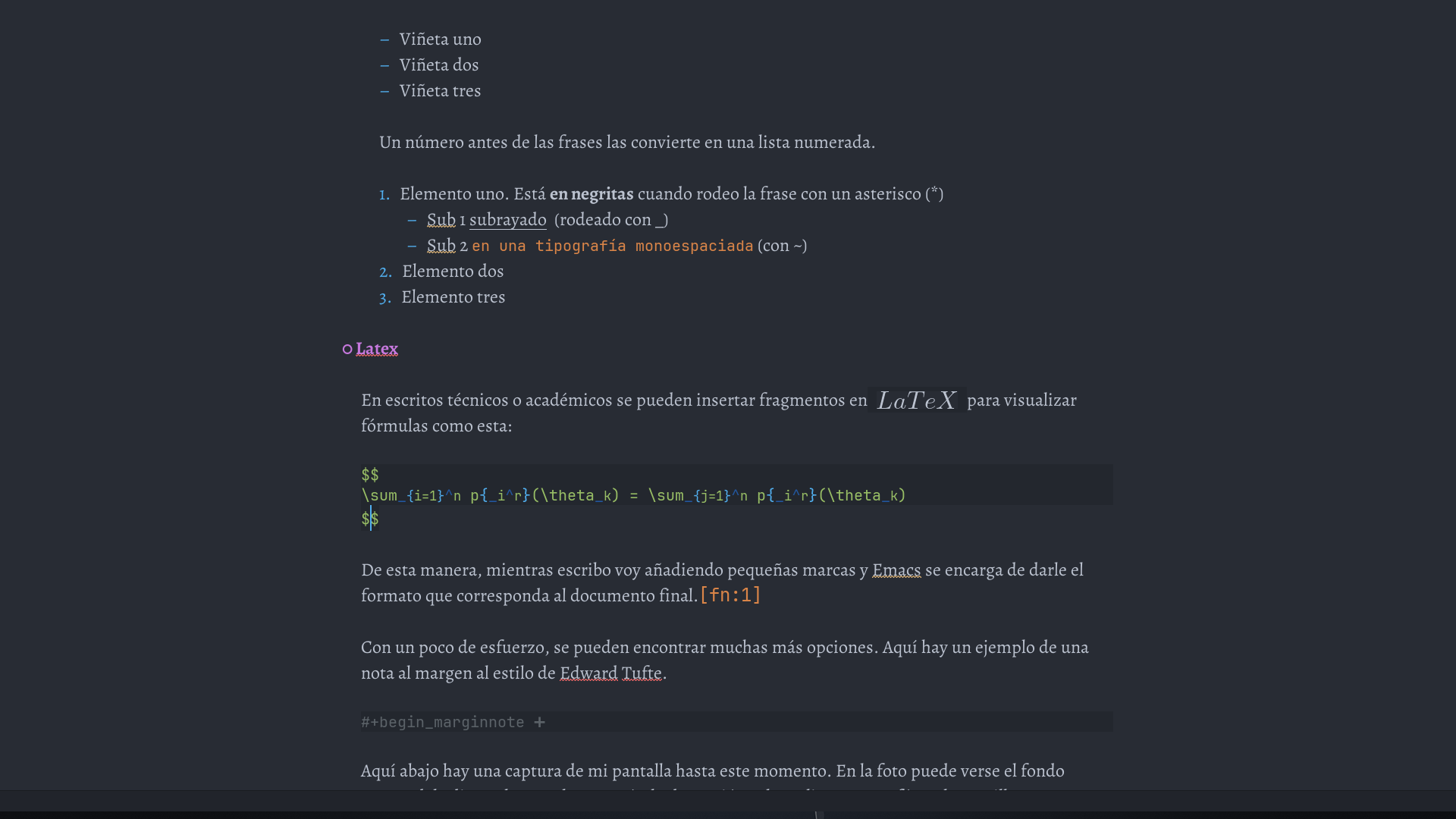 Captura de pantalla del escritorio